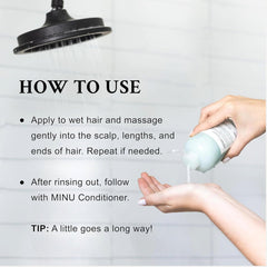 Davines MINU color protection visual shows extended vibrancy for dyed hair.