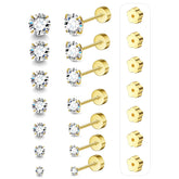Davka 2mm flat back stud close-up for everyday comfort on sensitive ears.