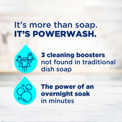 Dawn Platinum Powerwash spray nozzle directs suds directly onto dishes for fast cleaning.