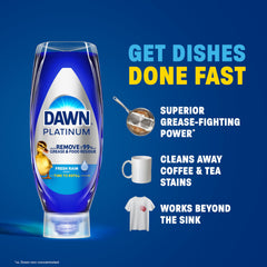 Dawn Platinum upside-down bottle design enables quick, waste-free refills.
