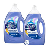 Dawn PowerSuds grease-trap action for cleaner dishes.
