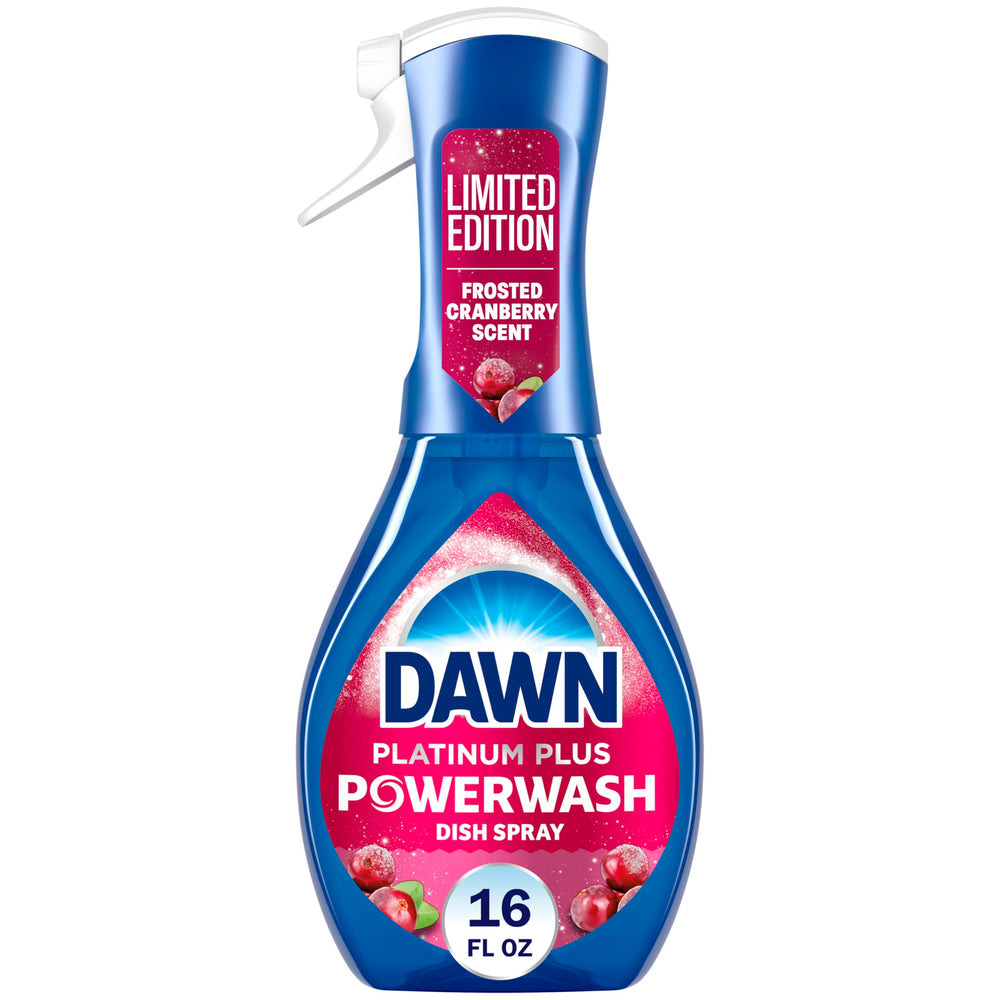 Dawn Powerwash spray bottle front view for quick grease removal.