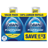 Dawn Powerwash Lemon dish spray bottle for fast grease cleanup.