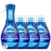 Dawn Powerwash spray on a kitchen counter with suds for grease cleanup