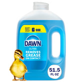 Dawn Ultra Original refill jug pour demonstrates easy, mess-free refills.