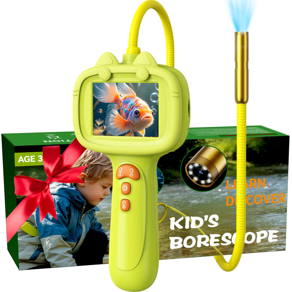Daxiongmao borescope camera with light exploring 2.6ft flexible tube for kids’ curiosity.