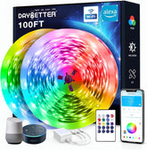 Daybetter 100ft smart WiFi LED strip on spool showing easy installation potential