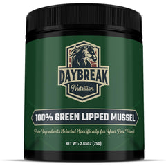 Daybreak Green Lipped Mussel Powder bottle for pet joint support.