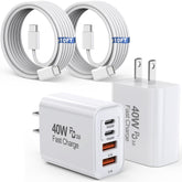 Dazana 40W four-port charger front view enabling simultaneous charging