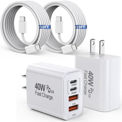 Dazana 40W four-port charger front view enabling simultaneous charging