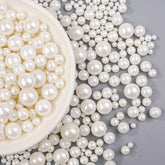 Dazzjoy edible white pearl sprinkles bottle for cake decoration, adding a subtle festive shine.