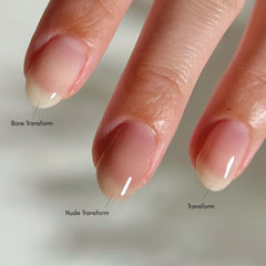 Dazzle Dry Transform Ridge Filler nails after, ready for lacquer