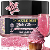 Dazzle Dust pink cupcake sparkle highlights festive treats with edible glitter.