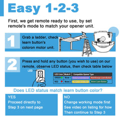DDcafor garage remote yellow learn button for reliable garage access