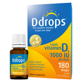 Ddrops Adults 1000 IU bottle with dropper for easy daily dosing.