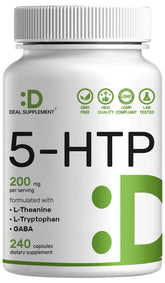 Deal Supplement 5-HTP bottle front view for daily relaxation support