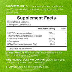 Deal Supplement bottle showcases L-Theanine L-Tryptophan and GABA blend