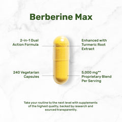 Deal Supplement Berberine Max label highlights berberine HCl with turmeric root extract.