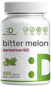 Deal Supplement bitter melon with berberine capsules bottle front for daily wellness support
