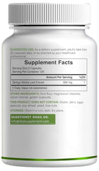 Deal Supplement Ginkgo extract label highlights USP grade quality.