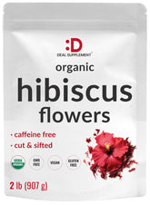 DEAL SUPPLEMENT hibiscus flowers loose leaves for caffeine-free herbal tea aroma