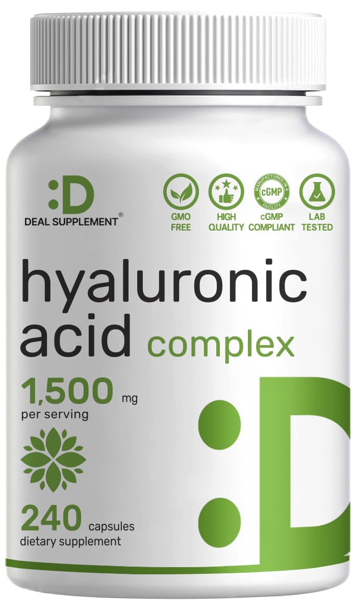 DEAL SUPPLEMENT Hyaluronic Acid Complex bottle for convenient daily use