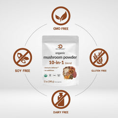 DEAL SUPPLEMENT Mushroom Powder in coffee; convenient morning ritual for focus.