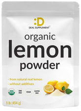 DEAL SUPPLEMENT Organic Lemon Powder 1lb package for easy daily use