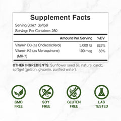 DEAL SUPPLEMENT closeup of D3 and K2 softgels, ready for daily use.
