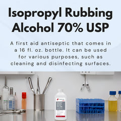 Dealmed Isopropyl Alcohol 70% USP pour captures quick, evaporating cleaning action.