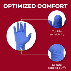 Dealmed nitrile gloves tactile feel aids precise handling.