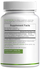 DEAL SUPPLEMENT label close-up highlighting high-purity ginseng extract in softgels