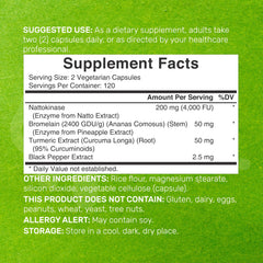 DEAL SUPPLEMENT nattokinase capsules close-up highlighting 240 veggie capsules