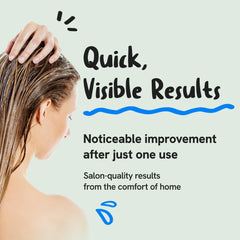 Sleek, glossy finish after treatment on hair