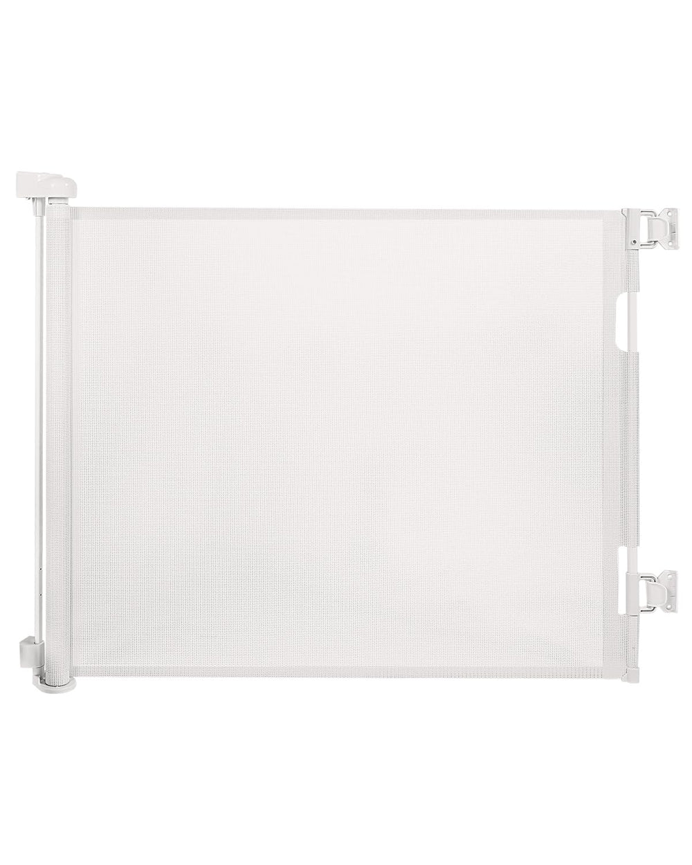 DEAR LOV retractable gate on stairs provides a secure barrier for babies and pets.