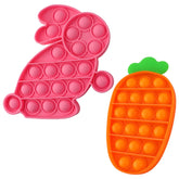 DEARIDAP Easter bunny fidget in pink offers tactile relief through bubble pressing.