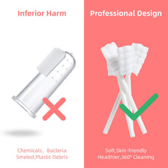 Dearlomum baby tongue cleaner with gums massage feature soothing teething gums