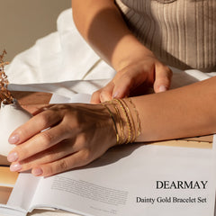 DEARMAY paperclip bracelet close view suitable for daily wear.