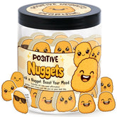 DEARMINE Positive Chicken Nuggets Jar with 60 affirmation cards for daily encouragement.