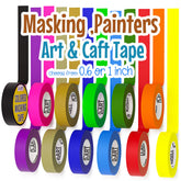 DEART colored masking tape 8-pack with vibrant hues for crafts and labeling.