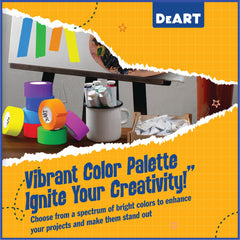DEART easy-peel masking tape removes cleanly from surfaces without residue.