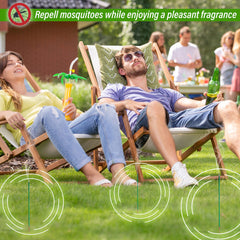 DEARTAGNAN Mosquito Incense Sticks burning to create a pest-free outdoor space.