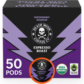 Death Wish Coffee espresso roast pod pack shows bold flavor and convenience