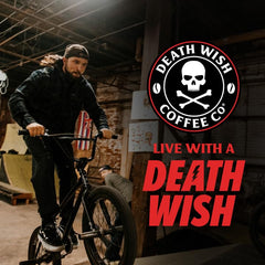 Death Wish Coffee Organic Fair Trade beans emphasizing sustainable sourcing