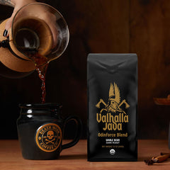Valhalla Java Odinforce whole beans ready for bold morning grinding