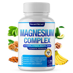 DECENT NATURE Magnesium Complex bottle with capsules for daily wellness.