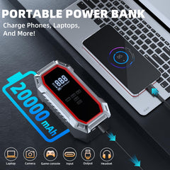DECHANIE 5-in-1 multifunction tool combines jump start, inflator, power bank, light, and SOS