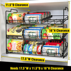 Deco Brothers stackable can rack divider detail shows adjustable compartments.