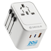 decqle universal travel adapter compact design for easy packing and global use