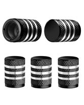 DECURCAR tire valve cap cover with metal shell and plastic liner for corrosion resistance.